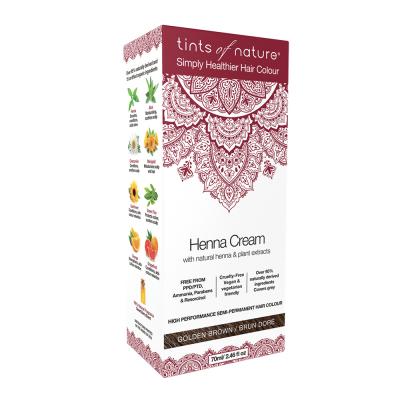 Tints of Nature Henna Cream (Semi-Permanent Hair Colour) Golden Brown 70ml